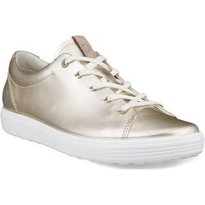 ECCO Women's Soft 7 Sneaker, Pure White Gold, 10-10.5
