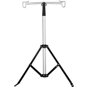 Opvouwbare infuuspaal, driepoot infuuspaal met verstelbare hoogte, telescopische vloerinfuuspaal voor kliniek, thuiszorg en reizen(Silver)