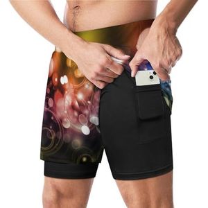 Kleur vervaagt op donkere grappige zwembroek met compressie voering en zak voor mannen board zwemmen sport shorts