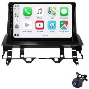 Android 12 Auto Bluetooth Radio 9 Inch Touch Screen Auto Radio Spelers voor Mazda 6 2002-2008 met Navi GPS autoradio Ondersteunt 4G WiFi USB Stuurbediening Mirror Link RDS(Color:XY2 4Core 1+16G)