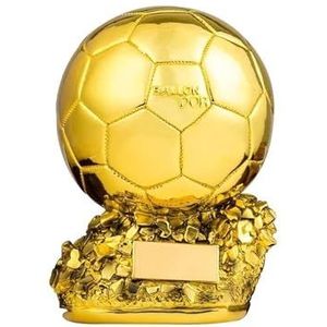 Golden Globe Model Award Replica Model Hars Herdenkingstrofee van het beste Franse voetballer souvenir (kleur: geel, maat: 20 cm)