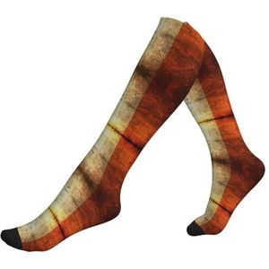 ASFgda Compressie Ierse vlag print sokken voor dames en heren, 15-20 mmhg (1 paar) beste ondersteuning voor hardlopen, fietsen, werk en fitness