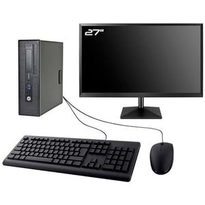 PC HP EliteDesk 800 G1 SFF, display 27 inch Intel I5-4570 RAM, 32 GB SDD, 240 GB, W11 WiFi (gereviseerd)