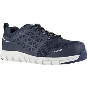 Reebok WORK ib1030 S1P 41 Excel Light Athletic veiligheidstrainer schoen, aluminium voet, microvezel en 3D mesh bovenmateriaal, maat 41, marineblauw/wit