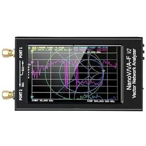 Antenne-analysator, 4,3 inch NanoVNA-F V2 vectornetwerkanalysator 50 kHz-3 GHz HF VHF UHF VNA-antenne 801 scanpunten, voor netwerkkabeldiagnostiek