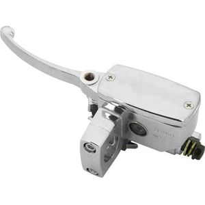 Motorfiets Koppelingshendel Universele 25 Mm Stuur Links Rechts Motorfiets Rem Koppeling Hoofdcilinder Reservoir Hendels(Left Side - Chrome)