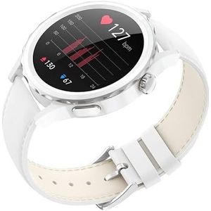 Smart Watch Damesmodel Bluetooth-oproep Waterdicht HD-scherm Echt bloed Zuurstof Ware hartslag Meerdere wijzerplaten (Color : White)