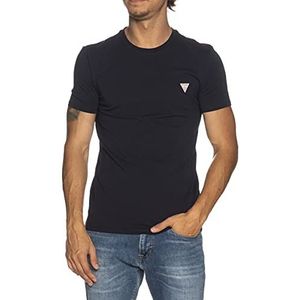 GUESS Kleine Driehoek Borst Logo Super Slim T-Shirt Navy - blauw - M