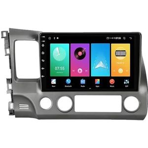 Android 14 2 Din Autoradio voor Honda Civic 2005-2012 - Steun Carplay Android Auto DSP-10"" Touchscreen Auto Stereo Met Stuurwielbediening WIFI 4G Bluetooth Split-Screen(P2 WIFI 4-Core 1G+32G)