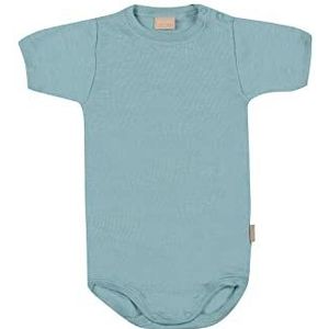 DILLING Merinowollen/Zijden Romper Met Korte Mouwen Voor Baby's Poolblauw 92