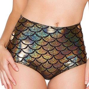 HOT DREAM dames glanzende zeemeermin vis schaal hoge taille Shorts