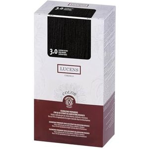 LUCENS Permanente Coloration Dark Brown 3.0 Haarverf met een hoog aandeel natuurlijke ingrediënten, geen ammoniak, geen geurstoffen, stralende en langdurige kleur