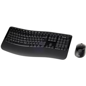 Microsoft Wireless Comfort Desktop 5050 RF Wireless QWERTY zwart - toetsenborden (Standaard, draadloos, RF Wireless, DDR4-zwart, muis inbegrepen)