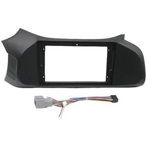 9"" Autoradio Fascia MP5-stereospeler 2DIN-hoofdunitpaneel Dashboardframe Installatiebekleding Voor Voor Onix 2012-2019 Auto Fascia Radio Paneel(Matte frame an cable)