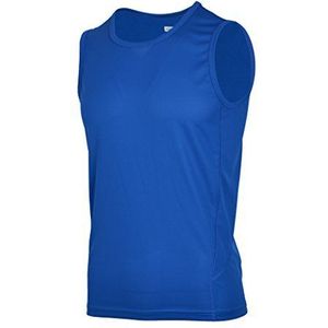 Tanktop voor heren, mouwloos T-shirt, wielersport, hardlopen, loopshirt, functioneel ondergoed, sneldrogend, mouwloos shirt, koningsblauw., S