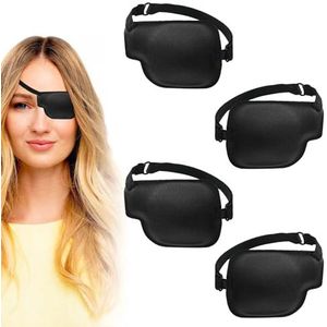 DJFOG 4 Verstelbare Ooglapjes - 2 voor het Linker en 2 voor het Rechter Oog, Verstelbare Oogbedekking, Herbruikbaar, Ideaal voor Herstelfase