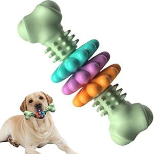 Molaire schone tanden rubberen speelgoed, Puppies Tandjes Kauwspeelgoed voor verveling, Natuurlijk TRP Dog Bone Shape Interactive Dog Toys, Tandjes Puppy Chew Toys Delr