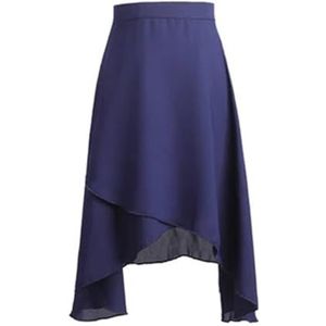 UBOHUZ Dames Ballet Rokken Lange Wrap Chiffon Rok Dansjurk Tule Volwassen voor Vrouwen, Blauw, M