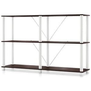 HOMES: Inside + Out Apexa Moderne 3-laags extra brede rekken, verzamelobjecten, displayplanken, eenvoudige montage consoletafel, opbergorganizer voor thuis voor woonkamer, slaapkamer, kantoor