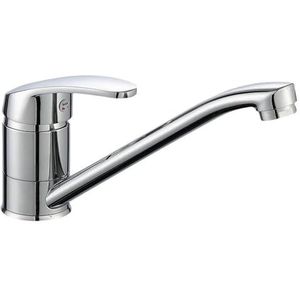 Lange Nozzle Keuken Staande Kraan Badkamer Kraan Moderne Gepolijst Verchroomd Enkele Handvat Swivel Keuken Tap