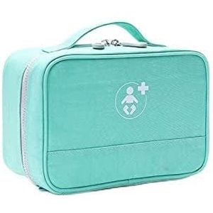 VDLLQYN, EHBO-kit Thuismedicijndoos EHBO-kit Draagbare medicijnen Grote medicijnkast Opbergdoos Huishoudelijke buitenreisartikelen EHBO-sets,Eerste hulp doos(Green,B)