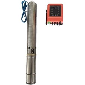 7,6 cm (3 inch) dompelwaterpomp op zonne-energie, DC waterpomp op zonne-energie, diepe bronnen, MPPT-controllerkit (3SSC5-145-D120-1500)