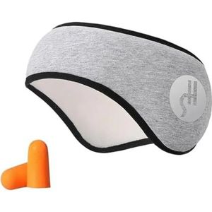 UYFRD 2 in 1 Geluidsreducerende Slaap Oordopjes Verstelbaar Oogmasker Geïsoleerde Oordopjes Reizen Nap Lunch Break Geluidsisolatie Oorbeschermers (Grijs)