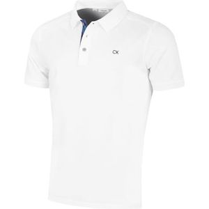 Calvin Klein Campus Golfpoloshirt Geribbelde - Wit/marinee camouflage - L
