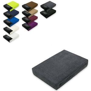 EXKLUSIV HEIMTEXTIL Badstof hoeslaken 180-200 x 200 cm antraciet