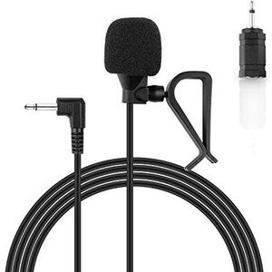 weishan Auto Microfoon 3,5 mm, Autoradio Mic Vervanging voor Pioneer Kenwood Boss JVC Sony Jensen Alpine Stereo Voertuig Hoofdeenheid Enabled Audio GPS DVD - Externe Handsfree Montage Mike