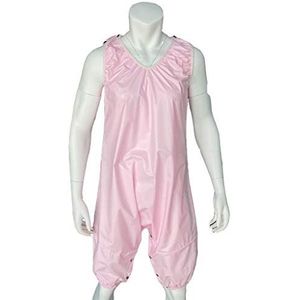 Haian PVC AB Unisex Snap Through Crotch Romper (Baby Roze, Medium)