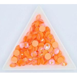 Fluorescerende lichtgevende mix SS6-SS30 Non Hotfix Neon Rhinestone Noctilucent elektrische nagelkunstdecoraties-oranje AB-mix ss6-ss30 10 gram