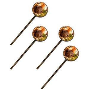 Vee Koe Vee Sluiten Outdoor 4 Stuks Vintage Haarspelden Vrouwen Barrette Bobby Pins Decoratieve Metalen Goudkleurige Haarspelden Haaraccessoires voor Vrouwen Meisjes