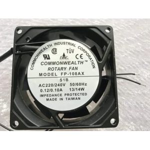 LMNCBVYA 80mm Cooling Fan FP-108AX S1B - 220V/240V, 0.12/0.10A, Durable and Efficient Cooling Solution for Electronics