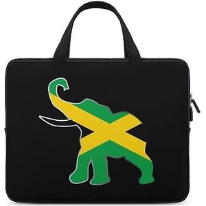 Jamaica Olifant Vlag Laptop Tas Duurzaam Waterdicht Notebook Draagtas Computer Tas Aktetas 15 inch