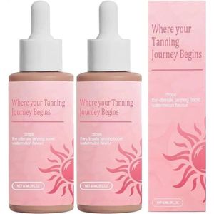 2025 New Advanced Sunless Tanning Drops to Drink, Enhances Natural Tan, Promotes Skin Health and Pigmentation, Moisturizes Skin, No Streaks, Sun-Kissed Glow (2 PCS)