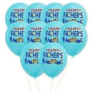 Happy Fathers Day Ballonnen Set, 10 stuks Vaderdag Ballonnen Decoraties, Wit Blauw Beste Vader Wereld Ballonnen Gelukkige Vaderdag Folie Ballonnen voor Feestartikelen Qiongni