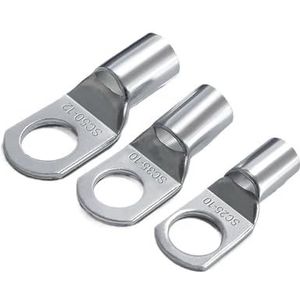 Ringgeïsoleerde draadconnector, 10 stuks SC-type draadneusklem SC16 SC25 SC35 16-35 mm² krimpdraadneusklem kabelconnector vertinde kabelschoen 6-2AWG(SC10-6-Thick)