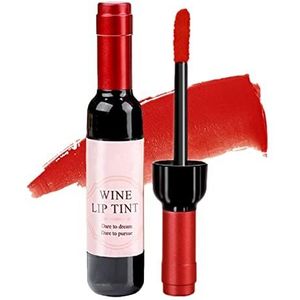 Wijn Lipstick Tint, 6 Kleuren Vloeibare Lipgloss, Waterproof Matte Lipstick Langdurig 24, 1 PC Non-stick Cup Lip Stains Set, 2021 Make-Up Kerstcadeau voor Meisjes en Vrouwen Aibyks