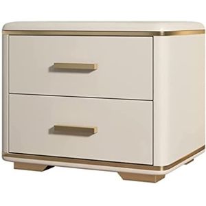 Bijzettafel Sofa Bijzettafel Eenvoudig Nachtkastje Slaapkamer Nachtkastje Met Laden Witte Opbergtafel Gratis Installatie Meubels Nachtkastje Slaapkamertafel (Color : A-khaki, Size : 44cm)