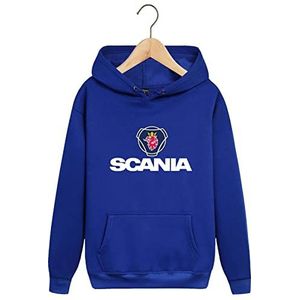 Mannen Sweatshirt Hoodie Voor Scania Print Lange Mouw Trui Casual Sportkleding Met Zakken Hooded Lente Herfst Tops Tieners Gift-blue||S