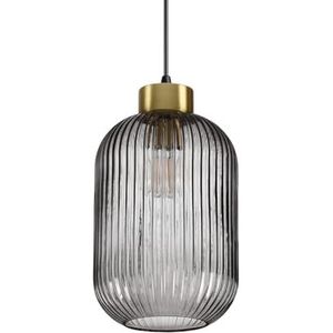 Ideal Lux MINT-3 - Glazen koepel hanglamp voor binnen 1 licht Smokey, E27