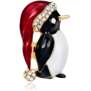Broche Spelden Voor Dames Dierlijke pin baby pinguïn broche pins for kerst spijkerbroek jas pin badge kinderlijke cadeau sieraden for kind Broche Dames Art (Color : A, Size : 2.4 * 4.0CM)