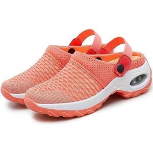 Orthopedische klompen for dames met luchtkussenondersteuning om rug- en kniedruk te verminderen Lichtgewicht strandschoenen Outdoor pantoffels Wandelschoenen (Color : Orange, Size : 43)