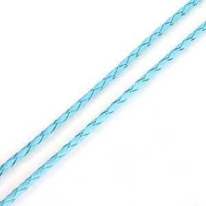 10 meter/partij 3 4 mm gevlochten lederen koord voor lederen armbanden lederen touwkoord voor diy ketting sieraden maken-blauw-3mm