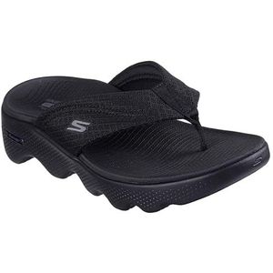 Skechers On-The-go Massage Fit Sandal-Dawn Flipflop voor dames, zwart, 38 EU