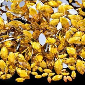 GemStone Mix Size Glitter Acryl Paardenoog Non Hotfix Strass Nagels Kristallen Kralen Strass стразы voor Jurk Nail Art Stenen-Topaas-6x12mm-100st