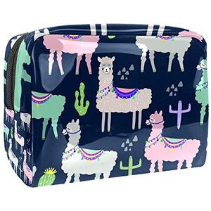 Grote Make-up Bag PVC Toilettas Reizen Cosmetische Tas Leuke Olifant Patroon Draagbare Make-up Pouch voor Vrouwen Meisjes