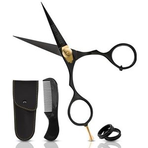 Charlemagne Premium Baardschaar - Roestvrijstalen Schaar voor Baard en Snor - Zeer scherp - Roestvrijstalen Baardschaar - Kappersschaar - Optimale Baardverzorging - Neushaarschaar - Neus haar schaar