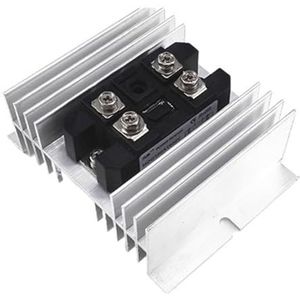 Eenfasige brugmodules MDQ100A 100A Amp 1600V 1-fase diode gelijkrichter MDQ150A 150A Radiator Koperen Base(Module met Radiator, MDQ100A)